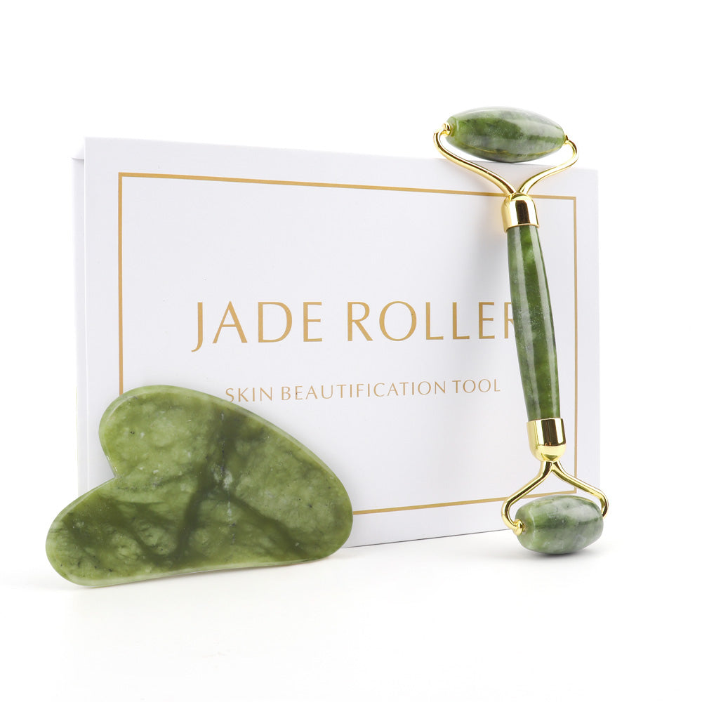 Natural Rose Quartz Jade Roller Facial Massager
